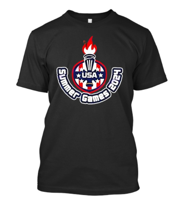 USA Summer Games 2024 Stars And Torch Emblem T-Shirt