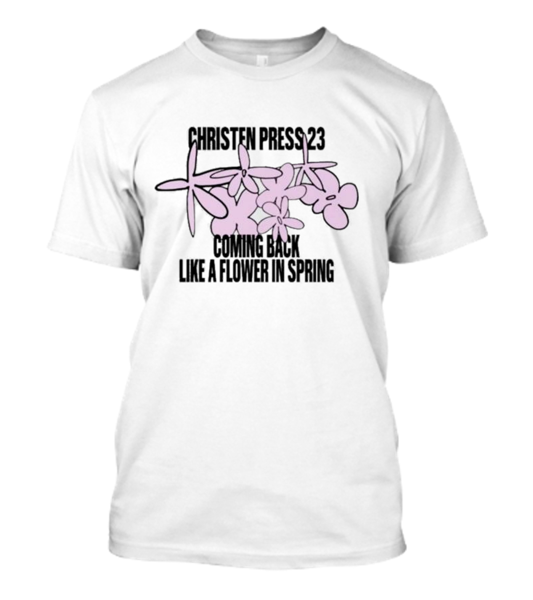 Christen Press 23 Coming Back Like A Flower In Spring Pink Floral T-Shirt