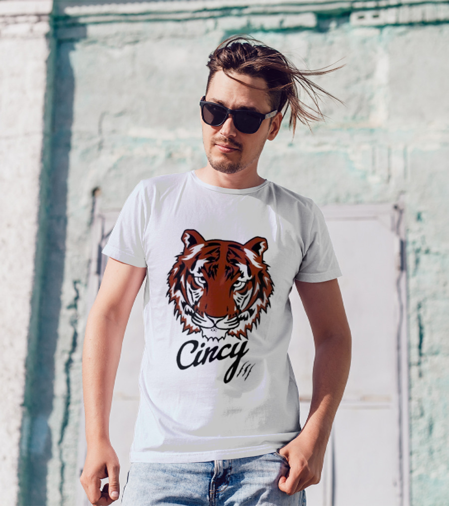 Cincy Tiger Head T-Shirt