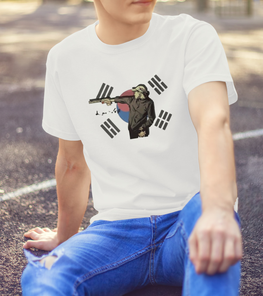 Viral Olympic Shooters Kim Yeji South Korean Flag Shooter T-Shirt