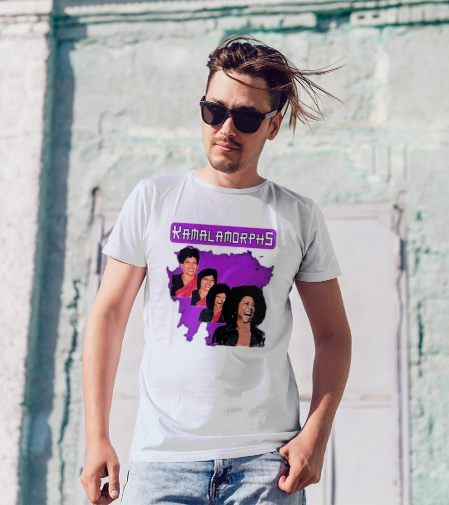 Kamala Harris Madam President Kamalamorphs Evolution Iconic Laughter T-Shirt
