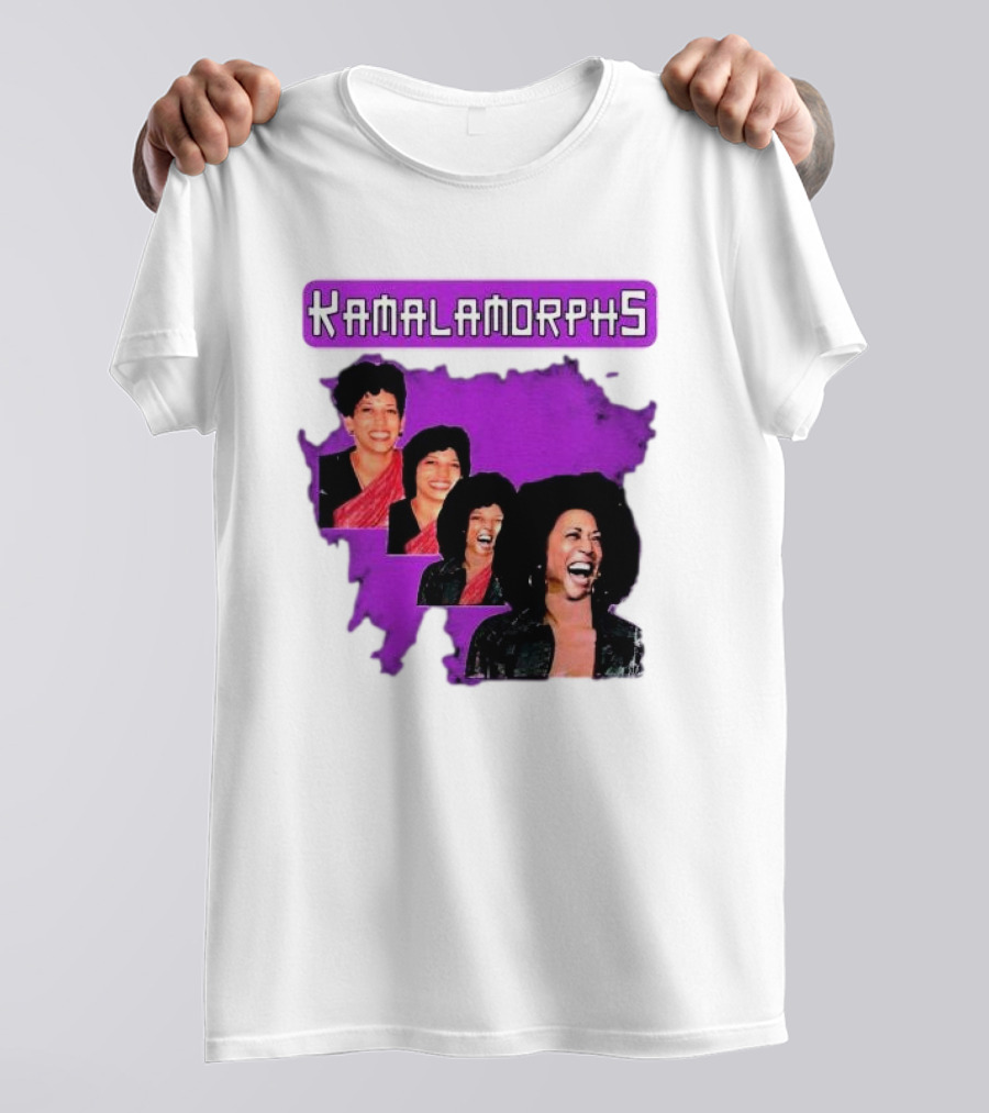 Kamala Harris Madam President Kamalamorphs Evolution Iconic Laughter T-Shirt