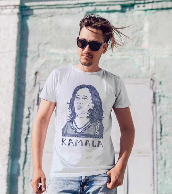 Kamala Harris Portrait By Timothy Hull Two-Sided T-Shirt