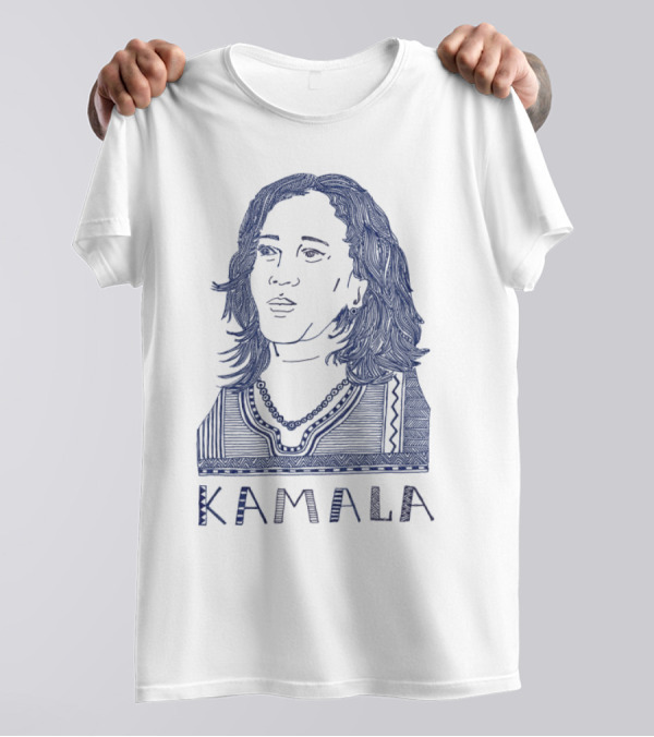 Kamala Harris Portrait By Timothy Hull Two-Sided T-Shirt
