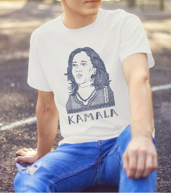 Kamala Harris Portrait By Timothy Hull Two-Sided T-Shirt