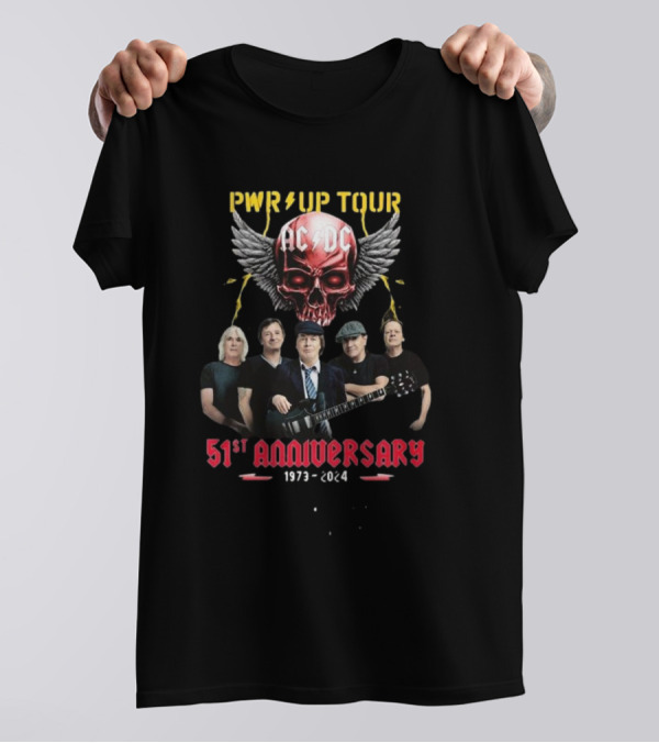 PWR Up Tour AC/DC 51st Anniversary 1973-2024 T-Shirt