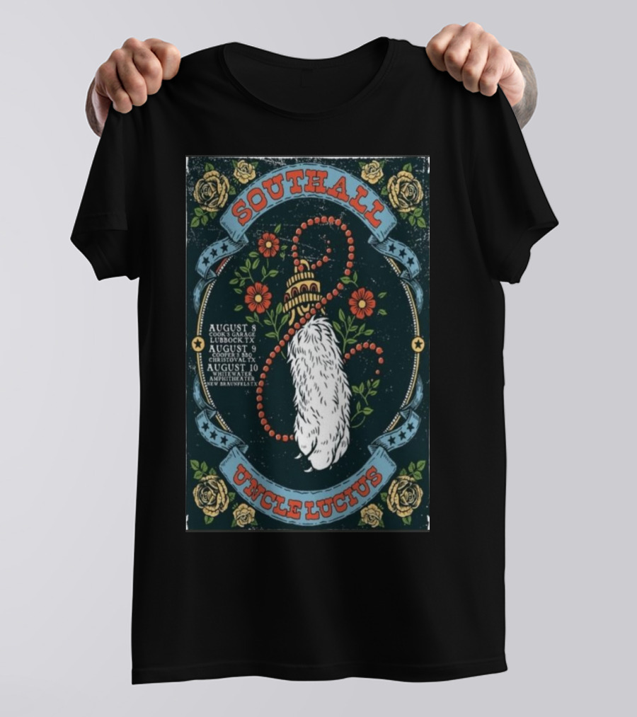 Southall And Uncle Lucius August 8-10 2024 Lubbock And Hico Texas Concert Event T-Shirt