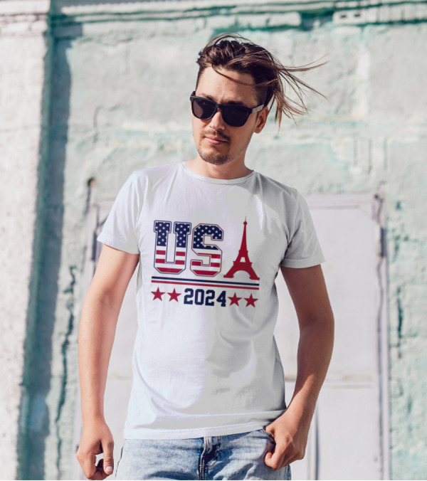 USA 2024 Eiffel Tower T-Shirt