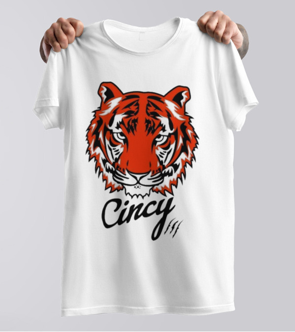 Cincy The Tiger Head By Ted Karras T-Shirt