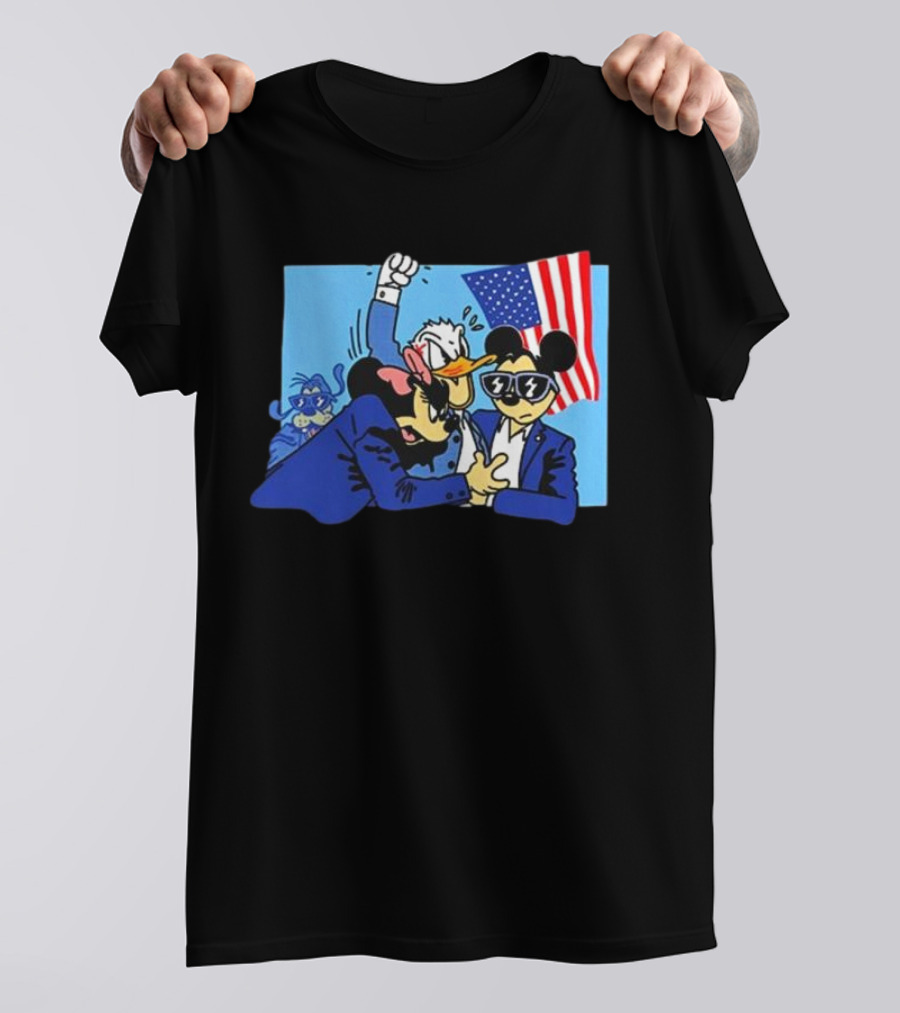 Took It Easy Duck Trump Shoot 2024 Fight American Flag T-Shirt