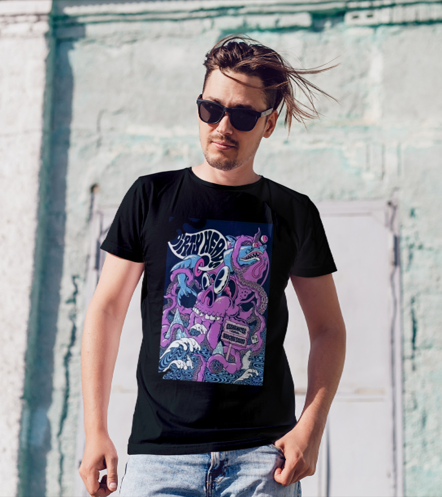 Dirty Heads Tour Clearwater Florida August 3 2024 Surreal Purple Creature T-Shirt