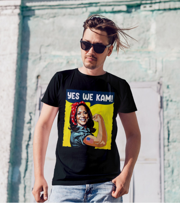 Yes We Kam Rosie The Riveter Kamala Harris Iconic American T-Shirt