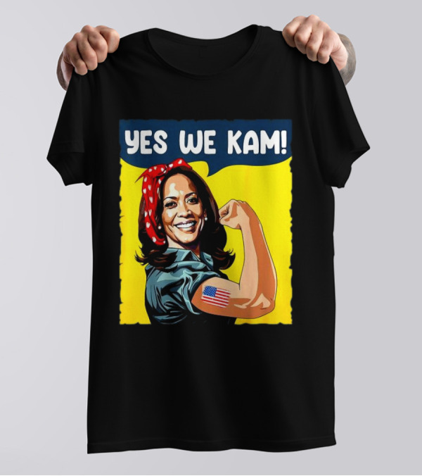 Yes We Kam Rosie The Riveter Kamala Harris Iconic American T-Shirt