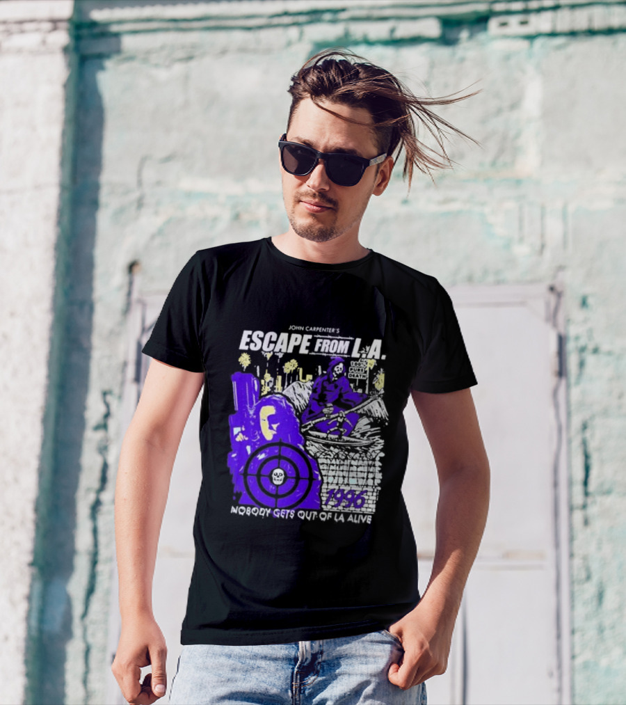 John Carpenter's Escape From L.A. 1996 Nobody Gets Out Of LA Alive T-Shirt