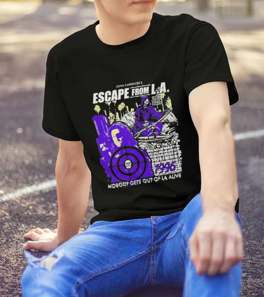 John Carpenter's Escape From L.A. 1996 Nobody Gets Out Of LA Alive T-Shirt