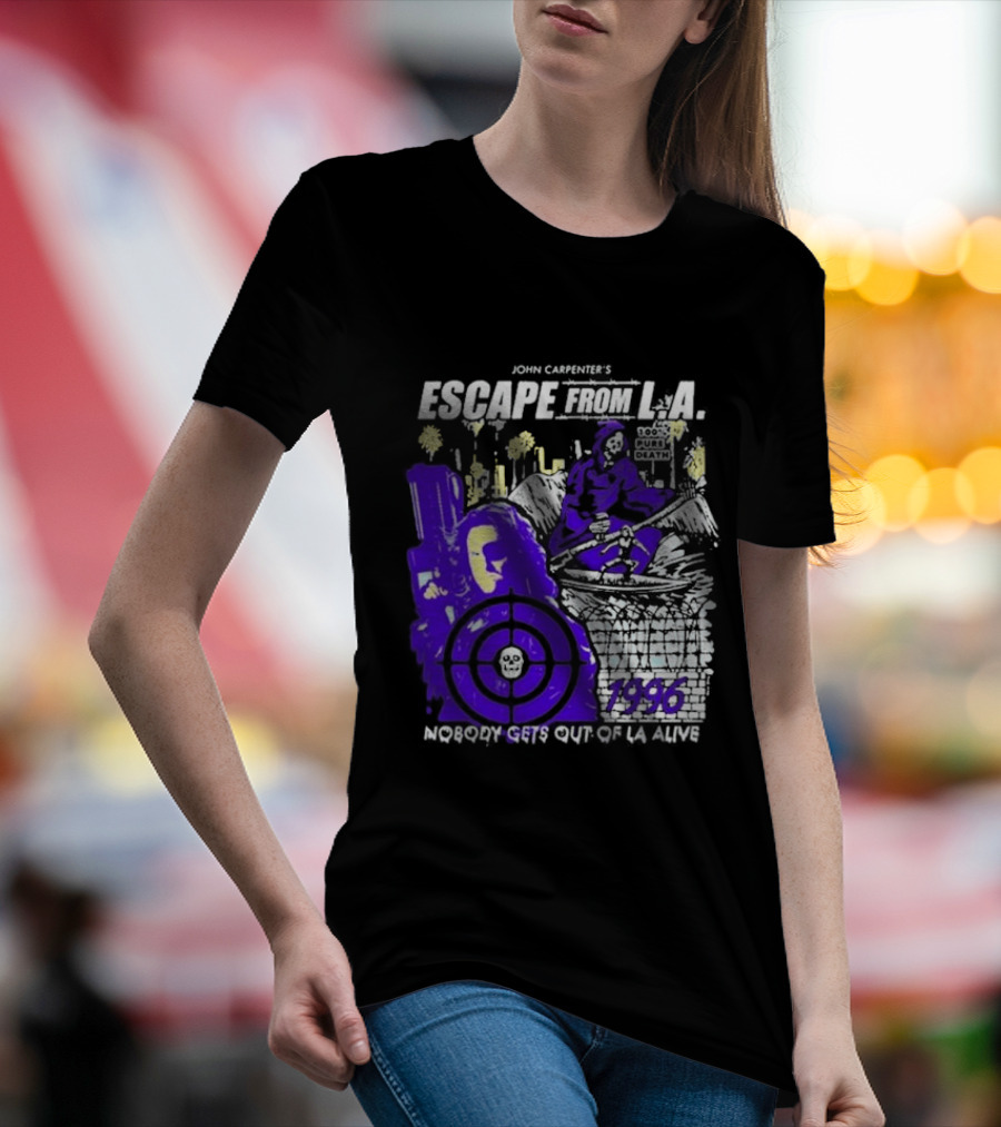 John Carpenter's Escape From L.A. 1996 Nobody Gets Out Of LA Alive T-Shirt