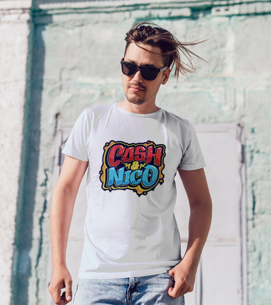 CASH And NICO Colorful Bold Typography T-Shirt