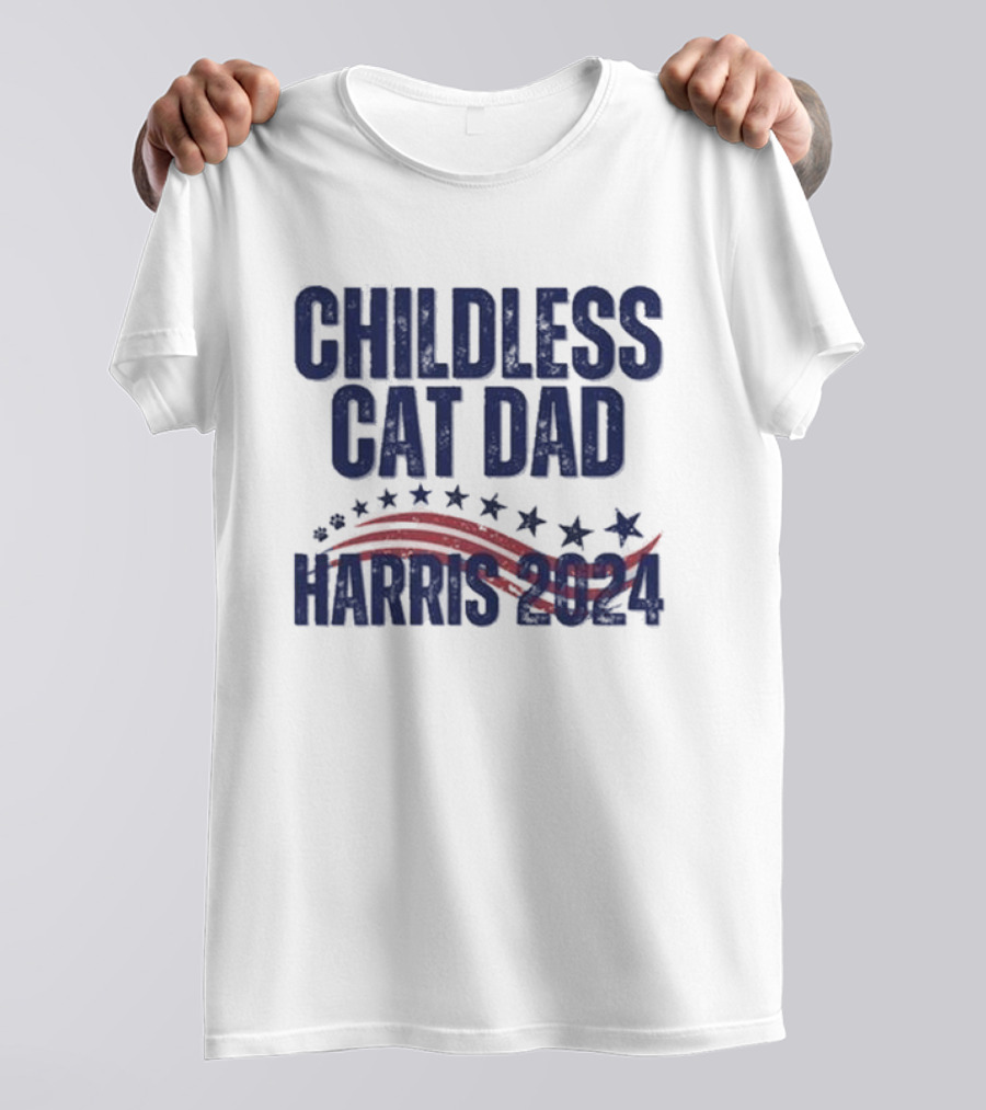 Childless Cat Dad Harris T-Shirt