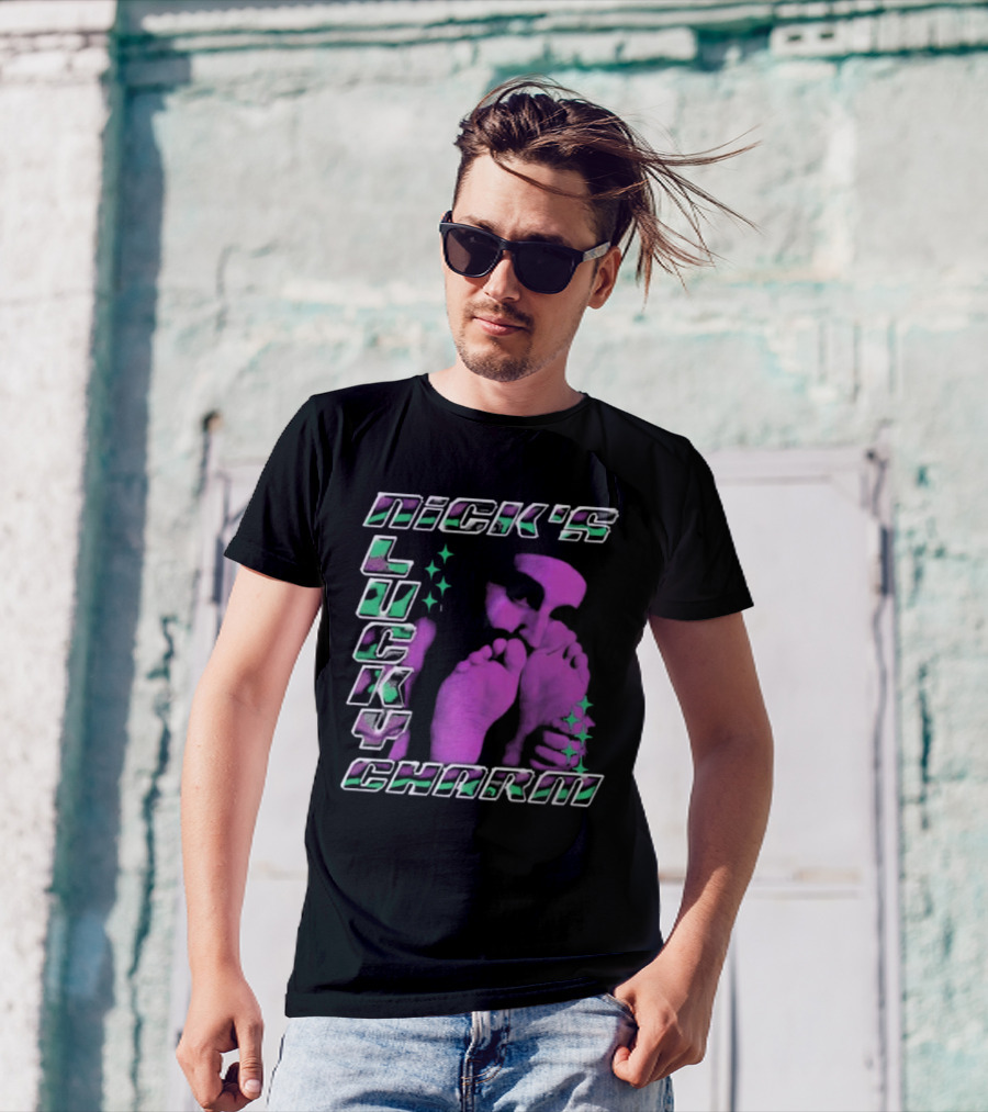 Nick's Lucky Charm Starry Neon Feet T-Shirt