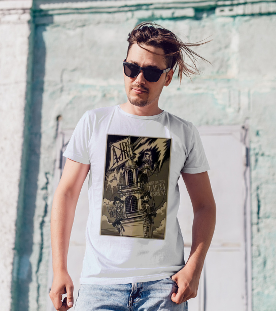 AJR Live At TD Garden Boston MA August 3 2024 Tower Theme T-Shirt