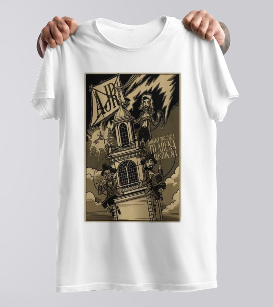 AJR Live At TD Garden Boston MA August 3 2024 Tower Theme T-Shirt