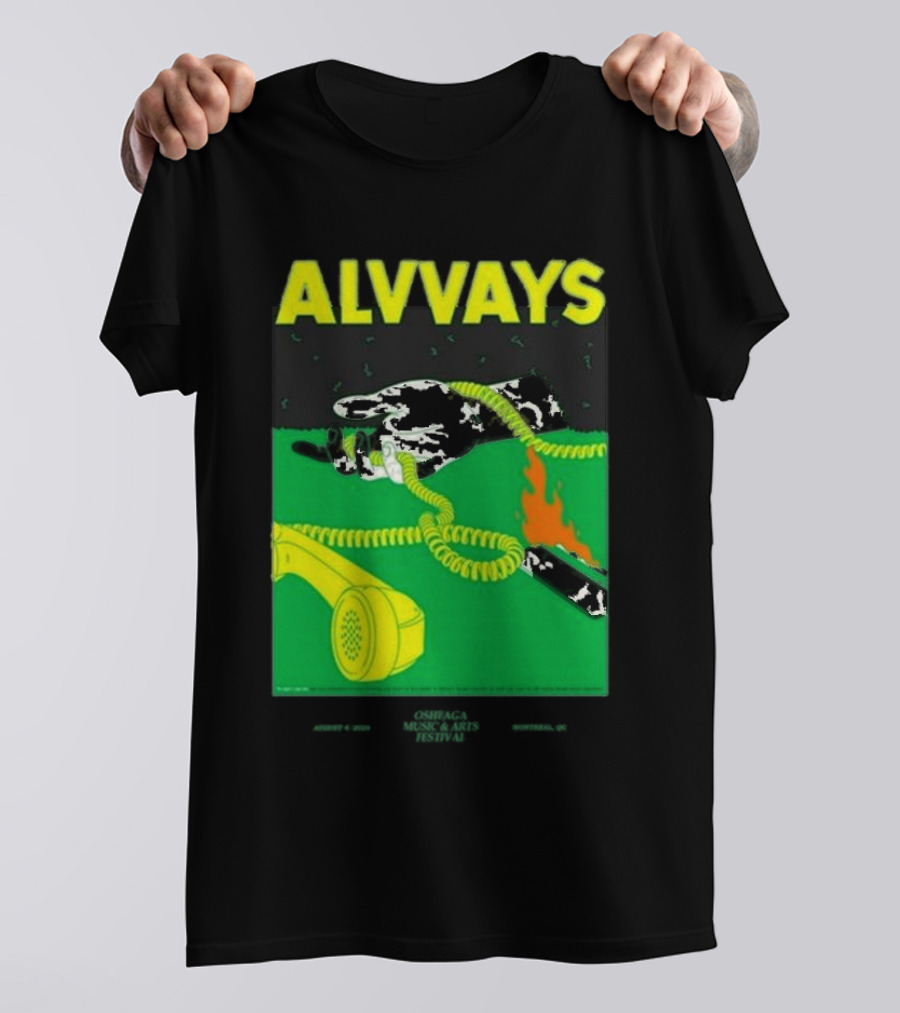 Alvvays August 4 2024 Osheaga Music And Arts Festival Montreal QC Telephone T-Shirt