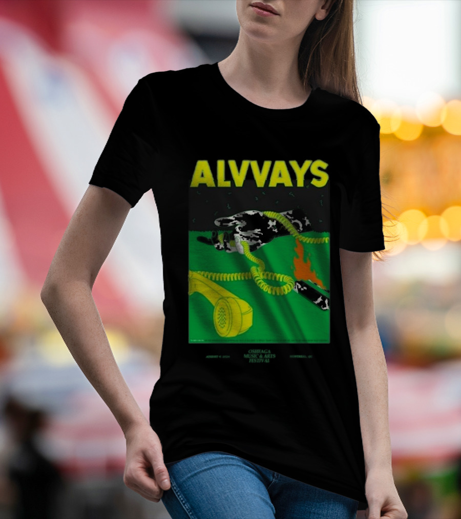 Alvvays August 4 2024 Osheaga Music And Arts Festival Montreal QC Telephone T-Shirt