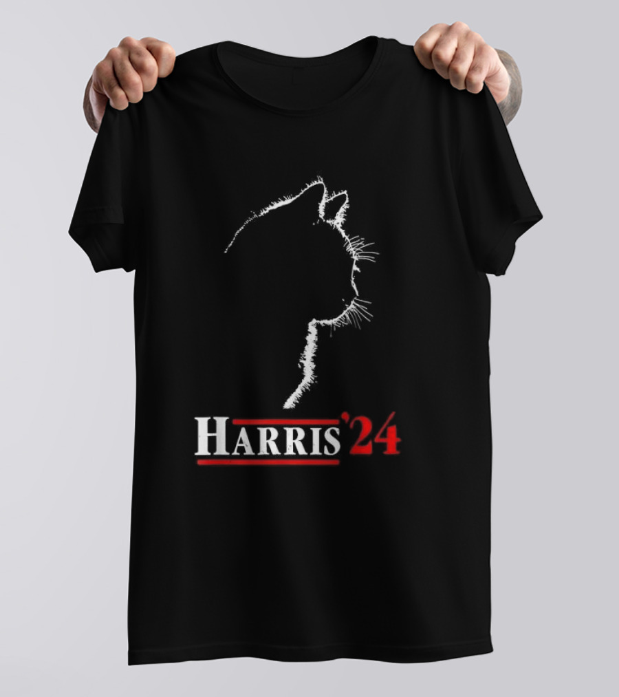 Harris '24 Childless Cat Lady For Kamala Harris President Biden 24 T-Shirt