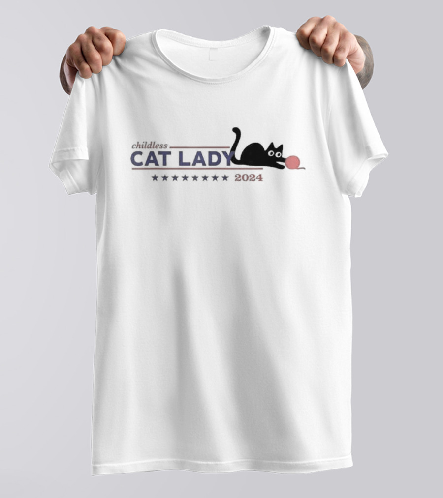 Childless Cat Lady 2024 USA Election Voting T-Shirt
