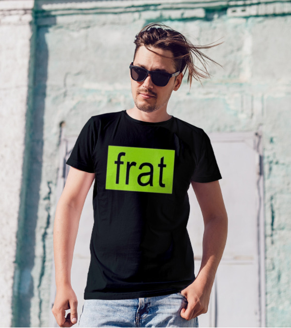 Frat Green Rectangle Bold Text Simple T-Shirt