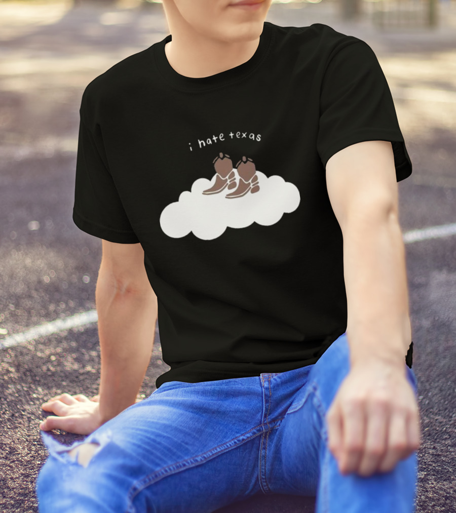 Mxmtoon I Hate Texas Cowboy Boots On Cloud T-Shirt
