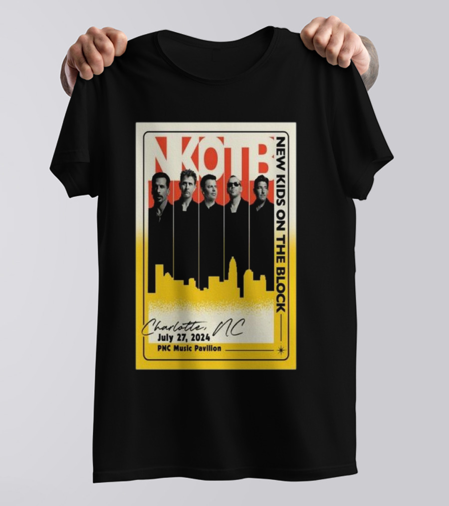 New Kids On The Block Charlotte NC July 27 2024 PNC Music Pavilion T-Shirt