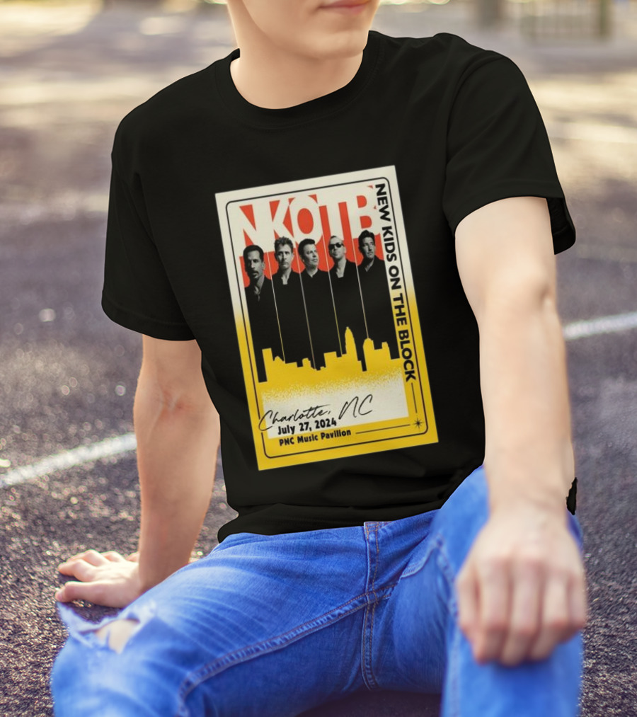 New Kids On The Block Charlotte NC July 27 2024 PNC Music Pavilion T-Shirt