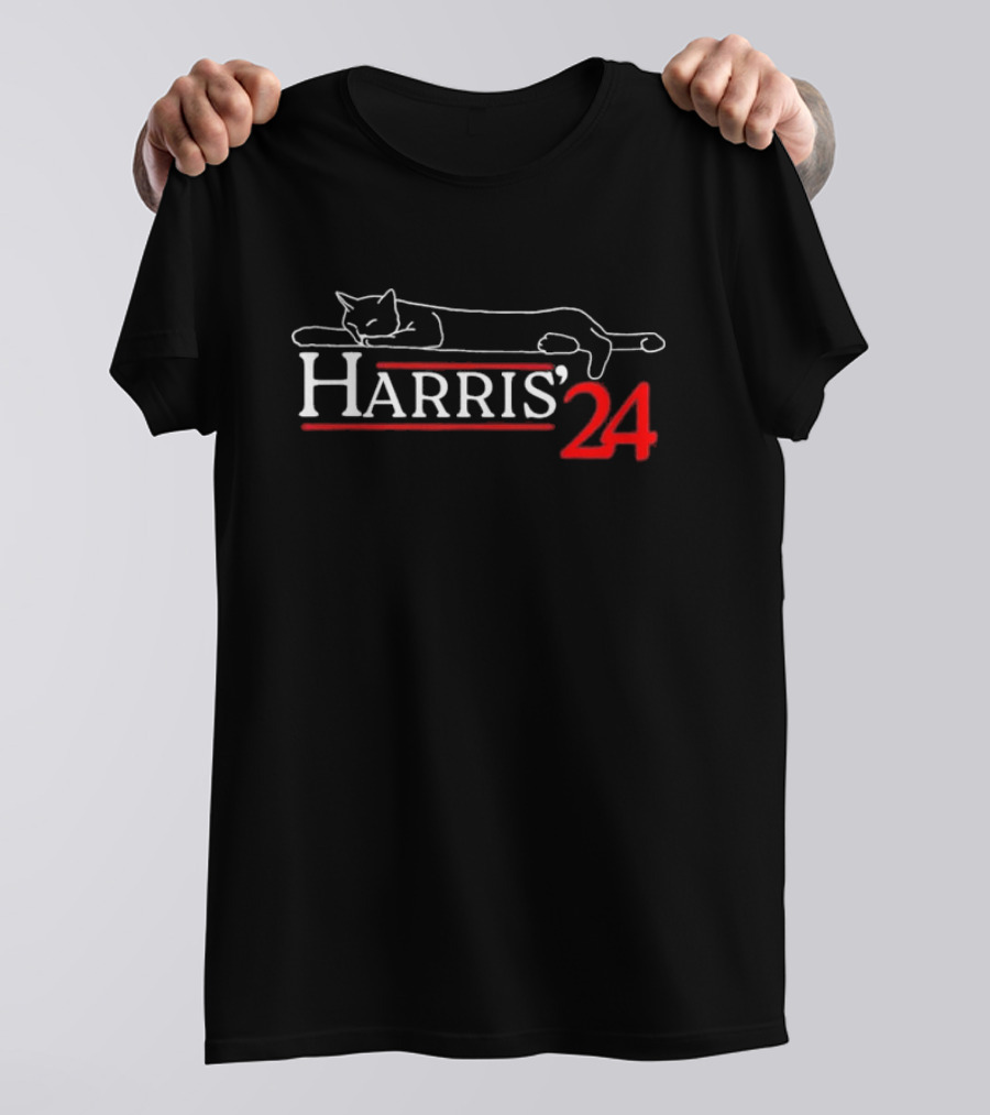Cat Ladies For Kamala Harris '24 Funny Cat President T-Shirt