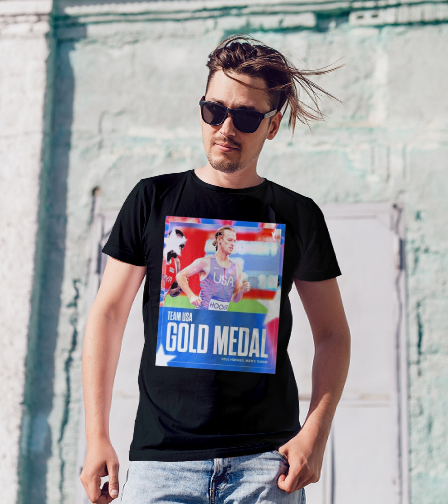 Team USA Cole Hocker Gold Medal Men's 1500m T-Shirt