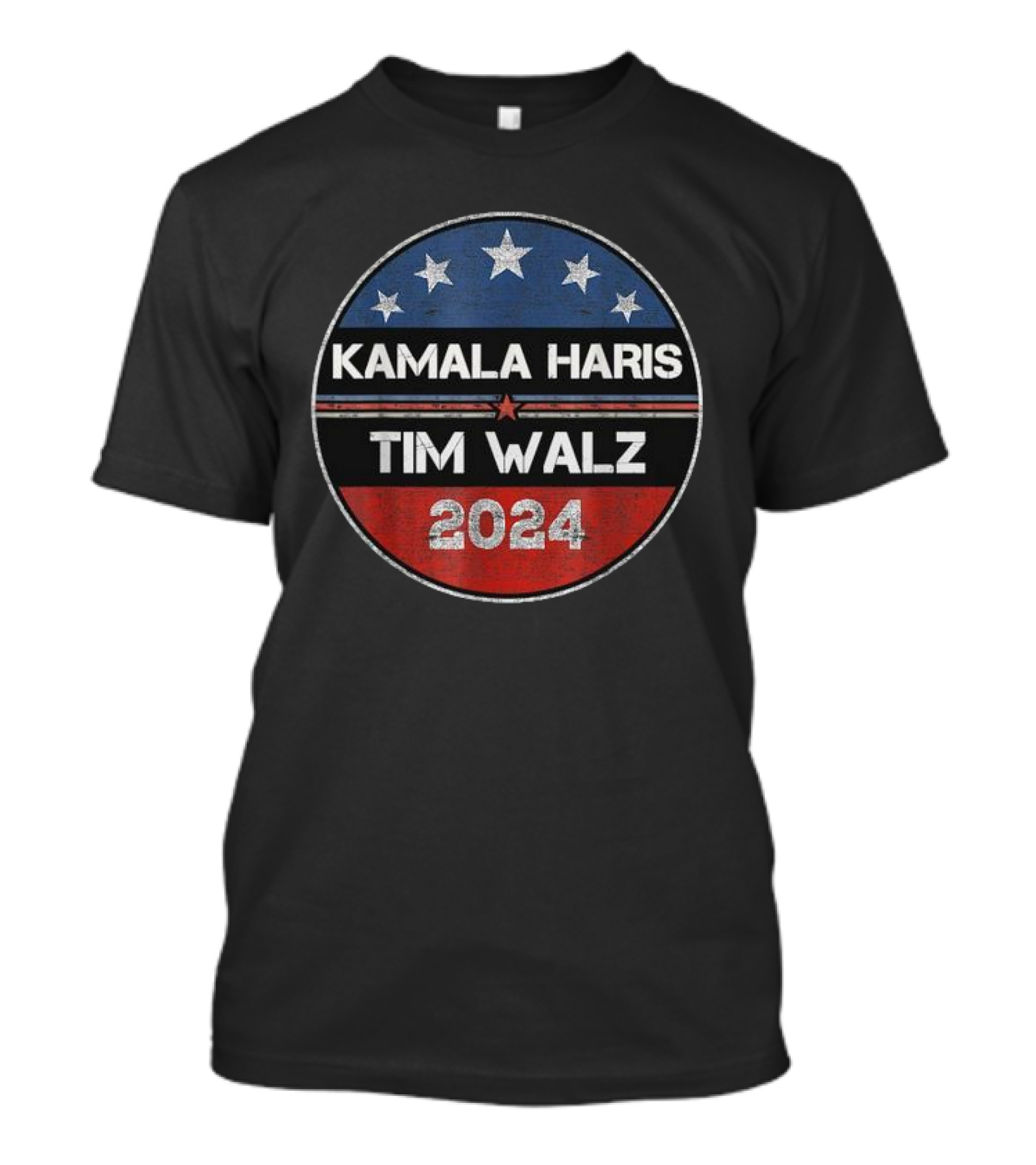 Kamala Haris Tim Walz 2024 For President Patriotic Election Campaign T-Shirt