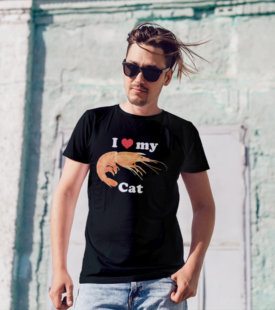 I Heart My Cat Shrimp T-Shirt