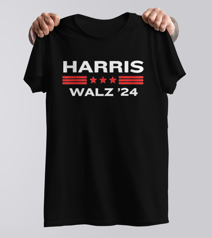 Harris Walz '24 Three Stars Campaign 2024 Election T-Shirt