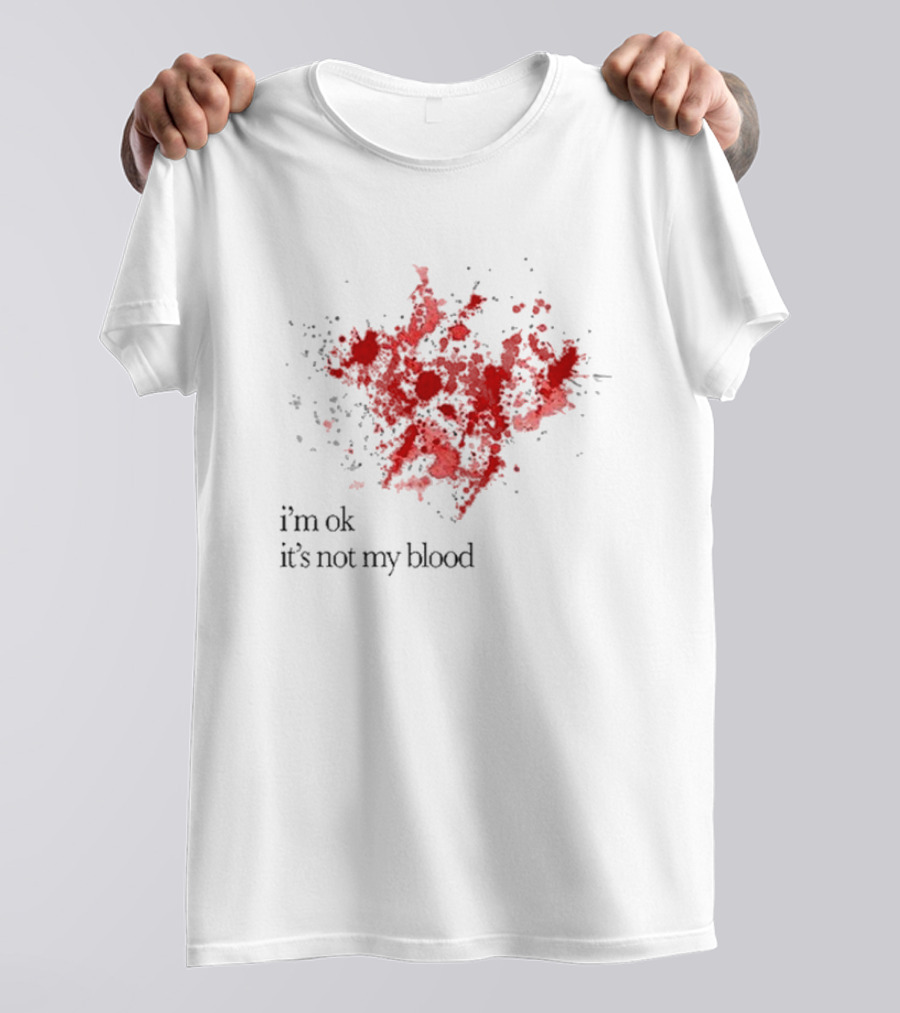 Ken Carson I'm Ok It's Not My Blood Dark Abstract Red Splatter T-Shirt
