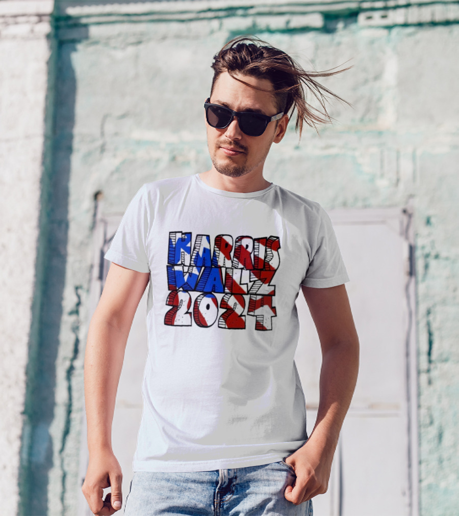 Harris Walz 2024 Patriotic Election Graphics T-Shirt
