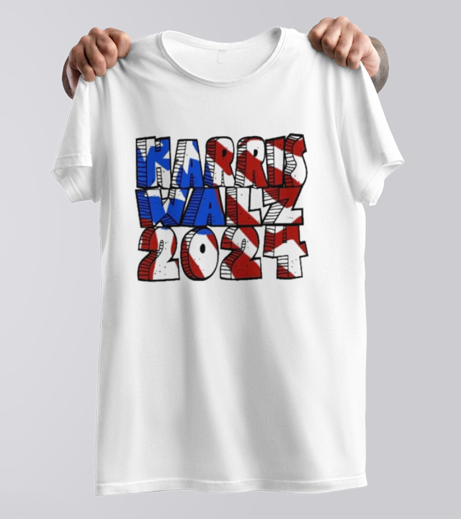 Harris Walz 2024 Patriotic Election Graphics T-Shirt