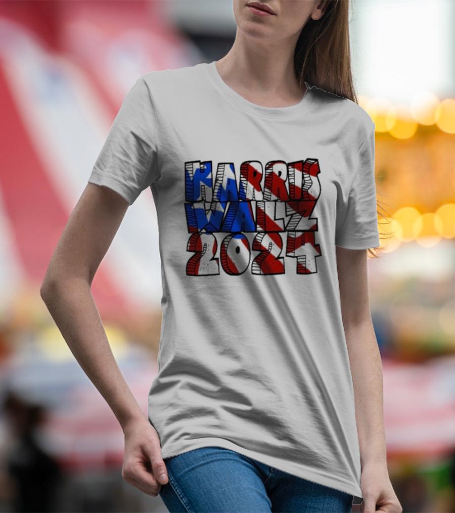 Harris Walz 2024 Patriotic Election Graphics T-Shirt