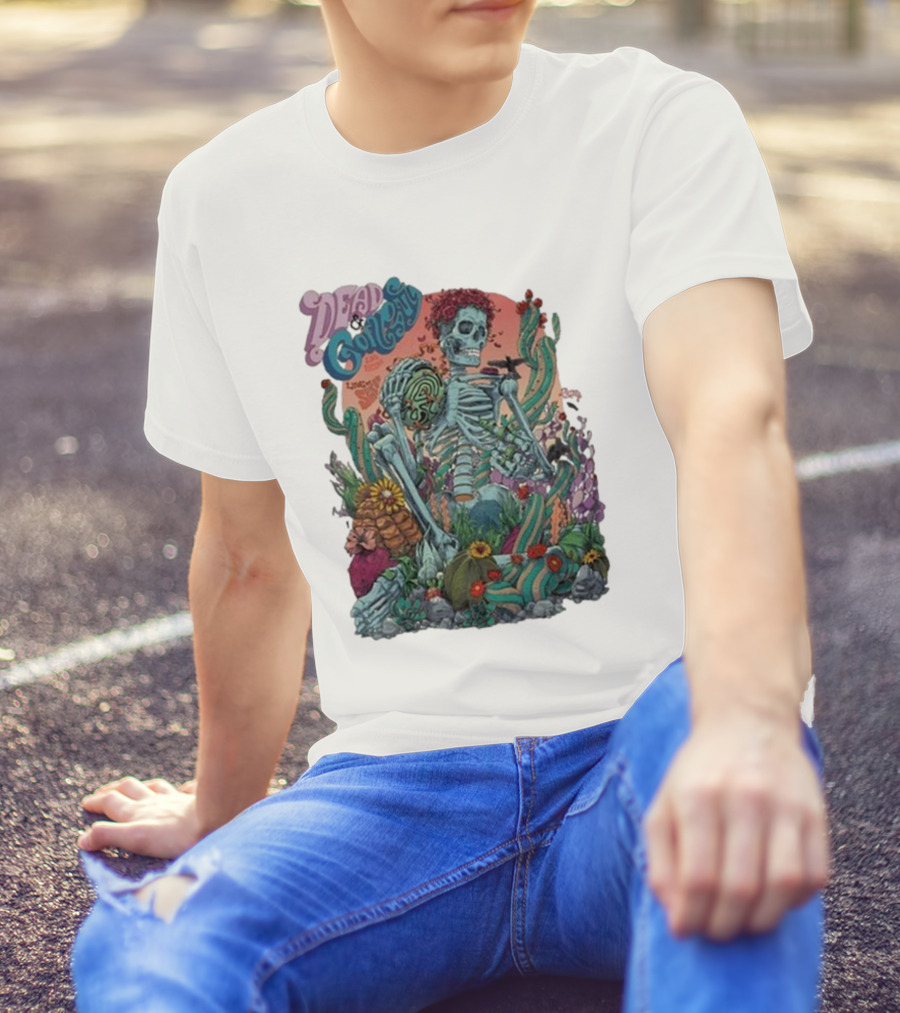 Dead And Company Aug 8 9 10 2024 Skeleton Desert Scene T-Shirt