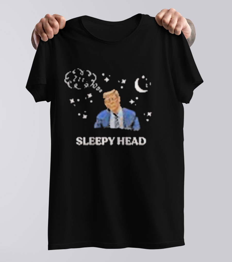 Donald Trump Sleepy Head 2024 Moon And Stars T-Shirt