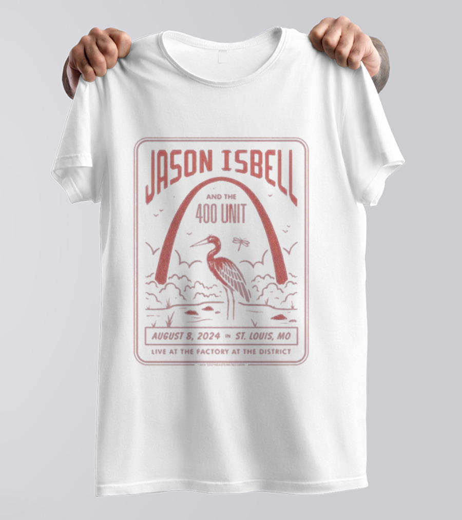Jason Isbell And The 400 Unit August 8 2024 St. Louis MO Live At The Factory At The District T-Shirt