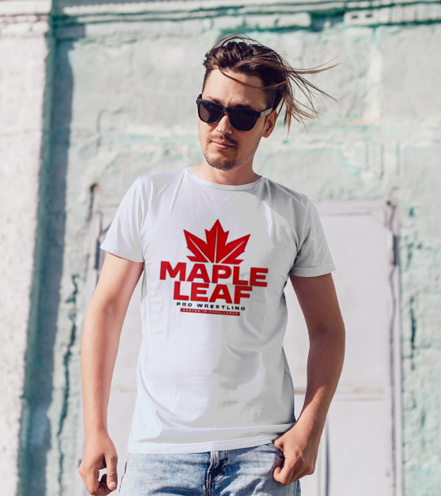 Maple Leaf Pro Wrestling Canada Maple Leaf Retro Sports Entertainment T-Shirt