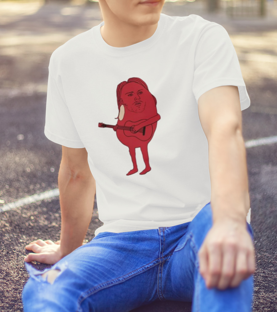 Penkmatters Kurt Cobain Red Character With Guitar T-Shirt
