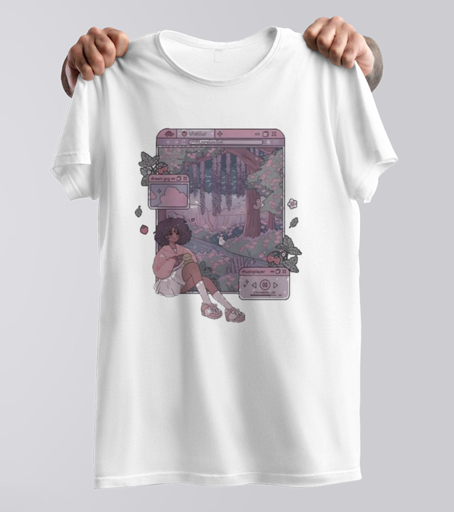 Sheilur Dreamy Strawberry Dream 2024 Musicplayer Aesthetic T-Shirt