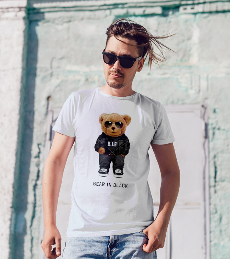 Bear In Black B.I.B Black In My Happy Color T-Shirt