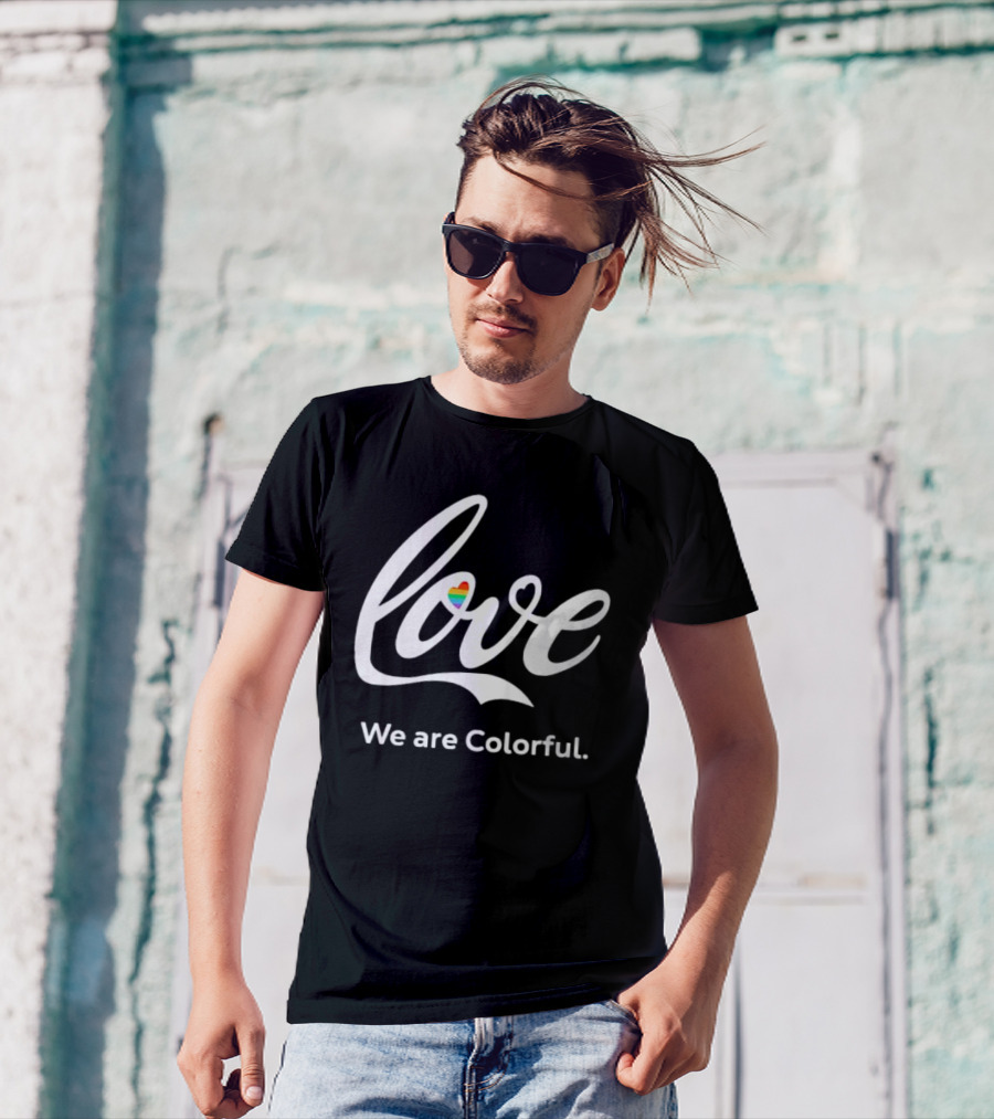 Love We Are Colorful Pride Heart T-Shirt
